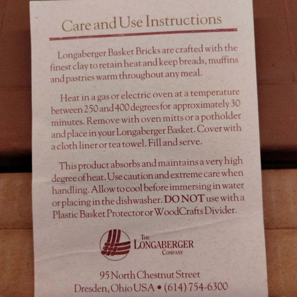 LONGABERGER Pottery Bread Basket Brick & Cookie Mold Bundle Angel 1996
